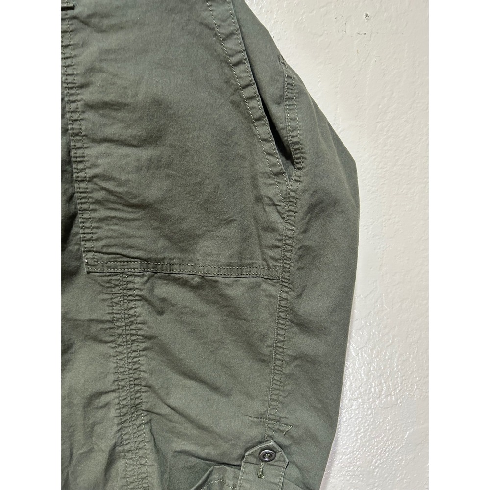 Torrid Womens Plus Size 22 Olive Green Cargo Shorts Elastic Waist Stretch Twill - Picture 9 of 9
